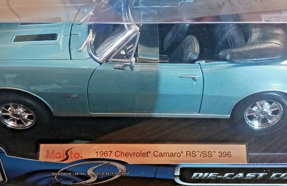 Chevrolet Camaro RS/SS 396 1967 turquesa edición especial 1:18 nuevo en caja - 2012 Foto 2 de 4