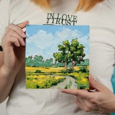 Oil Painting Original Fine Art Gift Small Landscape Home Decor Impressionist