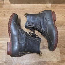 L.L.Bean Women's Bean Boots Size 10 Brown Leather Rubber Duck Boots USA Made