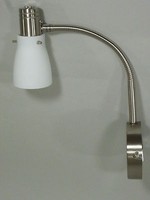 Wandleuchte Zara Flex-Wandlampe Nickel Glas Weiß Fassung E14 Leuchte