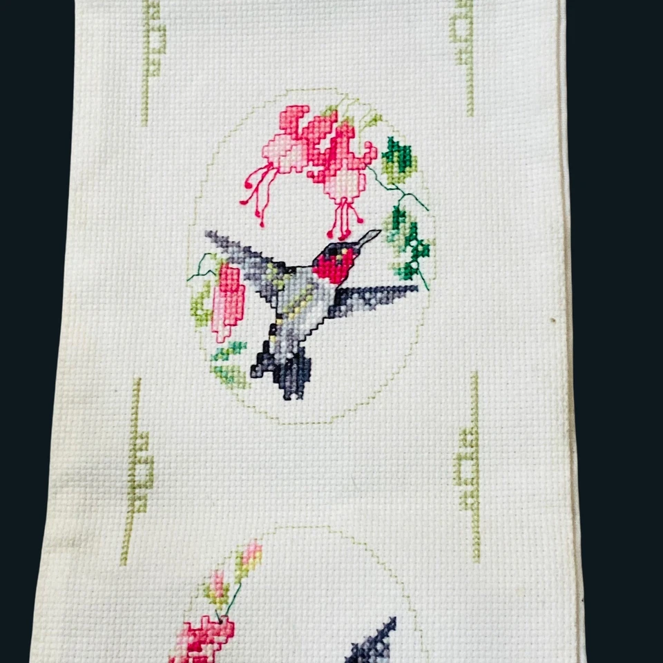 Janlynn HUMMINGBIRD BELL PULL 125-01 Counted Cross Stitch Wall Hanging Vtg - Image 4 of 4