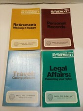 1976/77 SHELL OIL Pensioner Services Booklets Legal, Travel, Records, Retirement