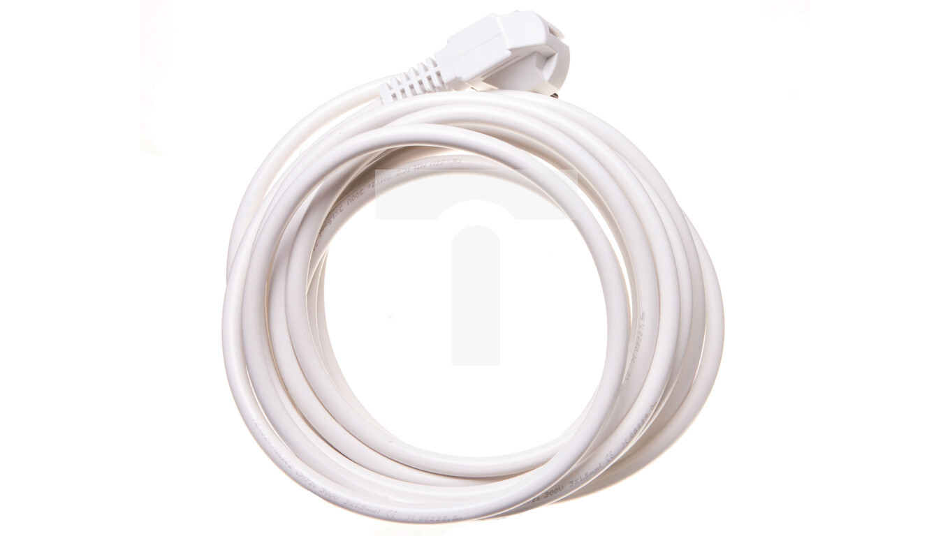 Connecting cable W-3 3x1.5 mm2 white with an angled plug 5 m 51.939 /T2UK