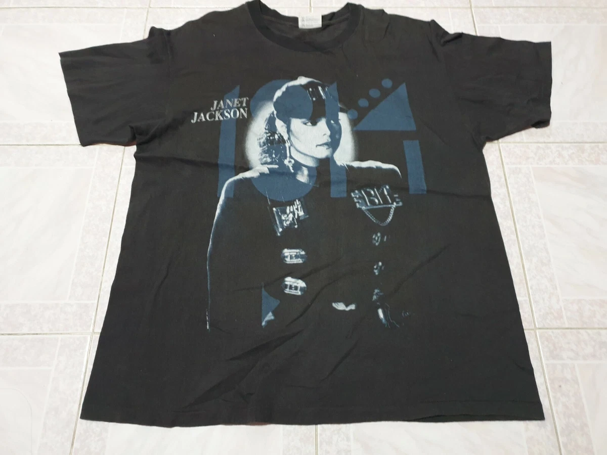90s Janet Jackson Vintage t shirt Rhythm Nation Tour Concert Tee size L-XL
