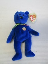 RARE TY BEANIE BABY "CLUBBY OFFICAL CLUB BEAR - ROYAL BLUE" 7-7-98 ERRORS a