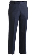 Edwards Style 8519 Navy Blue Business Chino Flat Front Pants Size: 12 Unhemmed