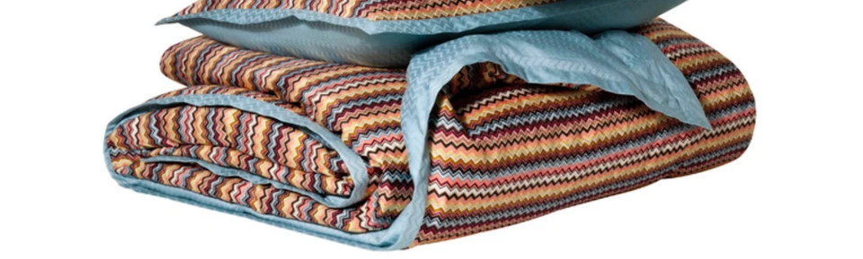 Missoni for Target duvet cover king never used chevron stripes aqua flip side - Image 2 of 4