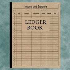 Ledger Book For Income And Expense Log Book For Small Business, Personal Finance