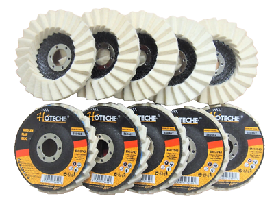 #ad #ad Lot of 10 Felt Wool Polishing Flap Disc Grinding wheel 4 1 2quot; x 7 8quot; 560462 $28.99