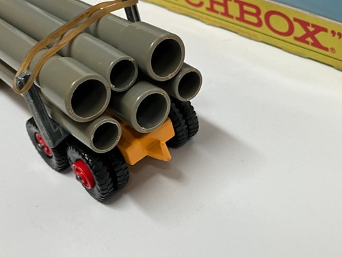 original / vintage MATCHBOX KING SIZE K-10 PIPE TRUCK in Original Box - Picture 11 of 13