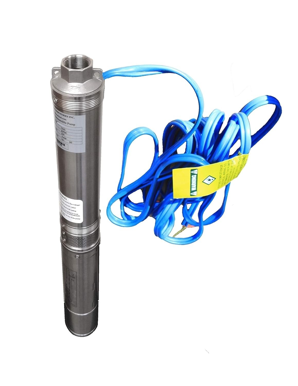 1 HP Deep Well Submersible Pump, 230V, 33 GPM – Stainless Steel, Quiet Design