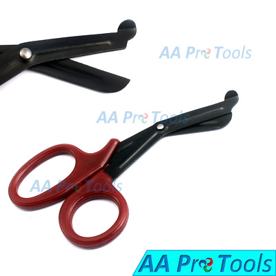 Maroon EMT and Trauma Shears 7.5'' Fluoride Coated Blades Medical Scissors 1-Pack