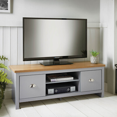 Millbrook TV-Gerät Luxus Eiche Oberfläche Top TV Gerät Ständer mit Regal & Schublade £!?@
