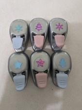 EK SUCCESS Small Paper Craft Lot of 6 Punches - Christmas Holiday Star Tree