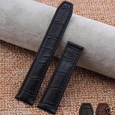 Genuine Leather Band Strap bracelet FITS Maurice Lacroix black 22mm x 18mm