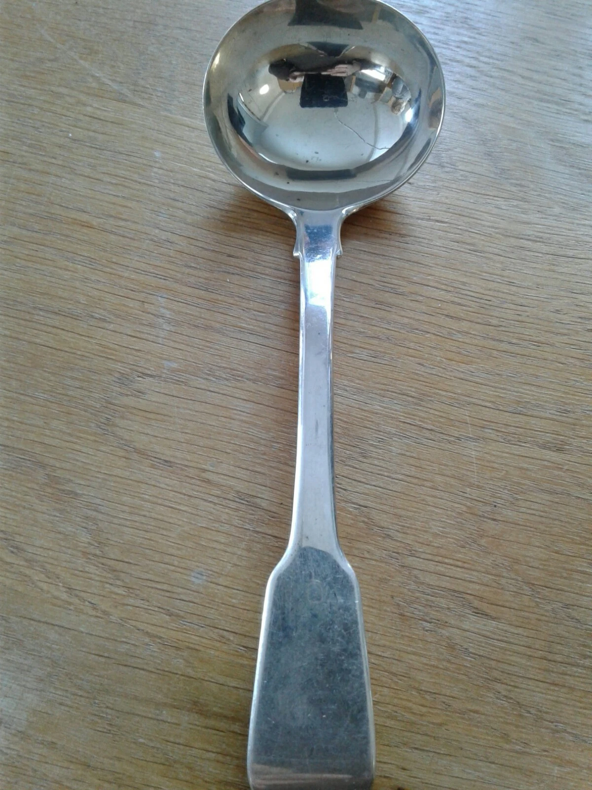 ANTIQUE SOLID STERLING SILVER FIDDLE SAUCE LADLE LONDON 1827