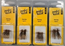 4pks-Perfect Hatch PHFLY1640-10P Dry Fly Mikulak Sedge 4 x 2 Pack   BX14