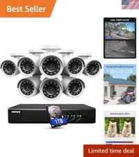 Comprehensive Home Security: 3K Wired System with AI Detection & Remote Access