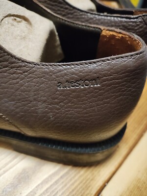 A. Testoni Mens 8 Shoes Lace Up Oxfords Soft Brown Leather Italian