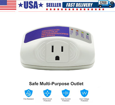 US Voltage Protector Surge Home Refrigerator Appliance Power Outlets Socket 120V