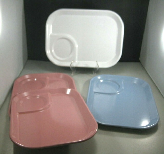 Vintage Rubbermaid Melamine Trays 3850 TV Tray Lunch Snack Serving Lot