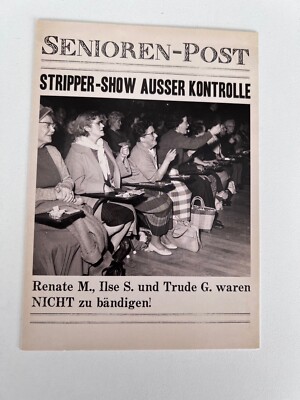Postkarte | Glückwunschkarte - Senioren-Post - Stripper-Show Ausser Kontrolle