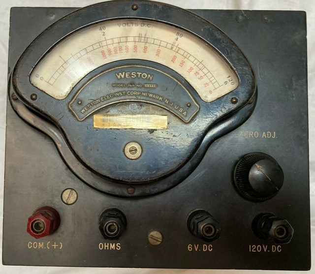 Weston DC VoltOhmmeter Model 269, wood case eBay