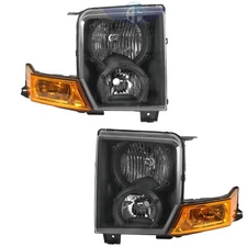 Black Crystal Headlights Fits 2006-2010 Jeep Commander 9023231