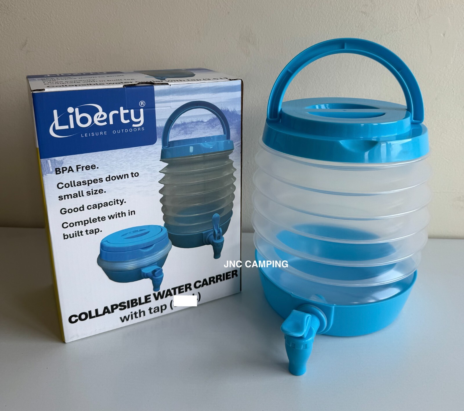 Collapsible Fresh Water Carrier With Tap 5.5L Tent Caravan Motorhome Camping