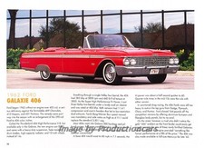 1962 Ford Galaxie 406 Convertible - Original Car Print Article J264 1962 Ford Galaxie 406 Convertible - Original Car Print Article J264