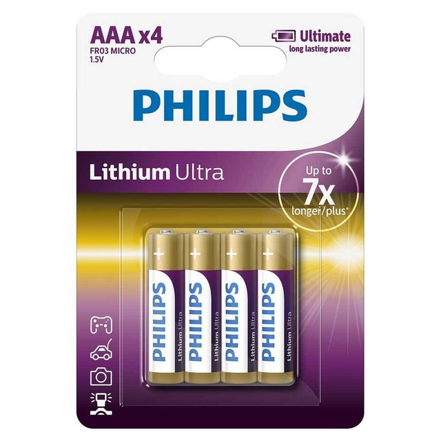 4 x Philips Batterien AAA FR03 Micro 1 5V Ultimate Lithium Ultra 4 x Philips Batterien AAA FR03 Micro 1 5V Ultimate Lithium Ultra