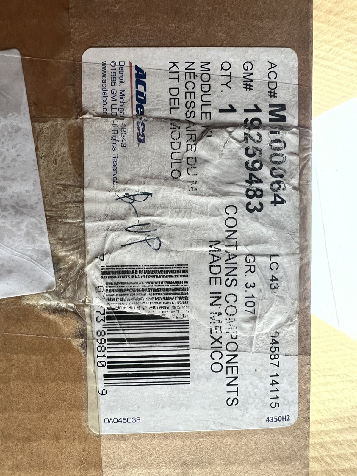 Fuel Pump Module Assembly ACDelco 19259483 M100064 | eBay 