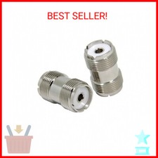 Ancable 2-Pack SO-239 / PL-259 UHF Female to Female Coax Cable Barrel Adapter Co