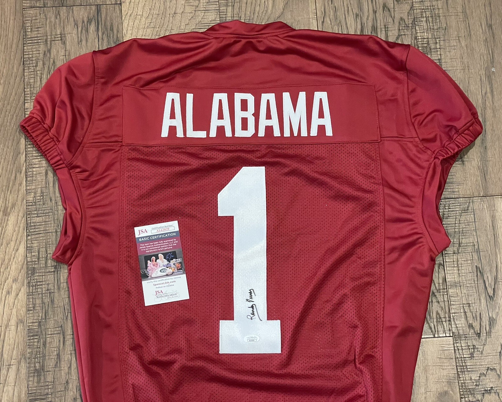 Randy Owen Autographed Signed Alabama Crimson Tide Football Jersey JSA COA ~ Country Music 
