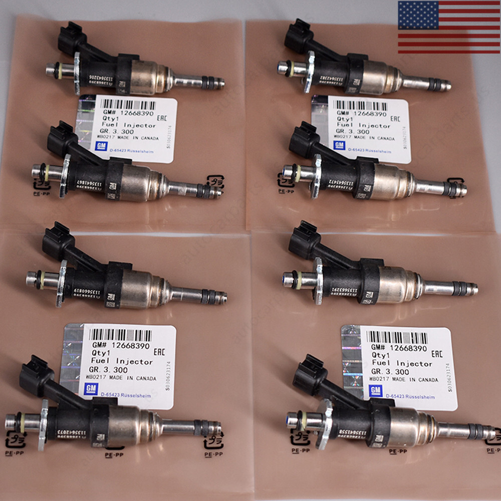 Set of 8 NEW OEM GM Fuel Injectors 12668390 For 1418 Chevy GMC 1500 5