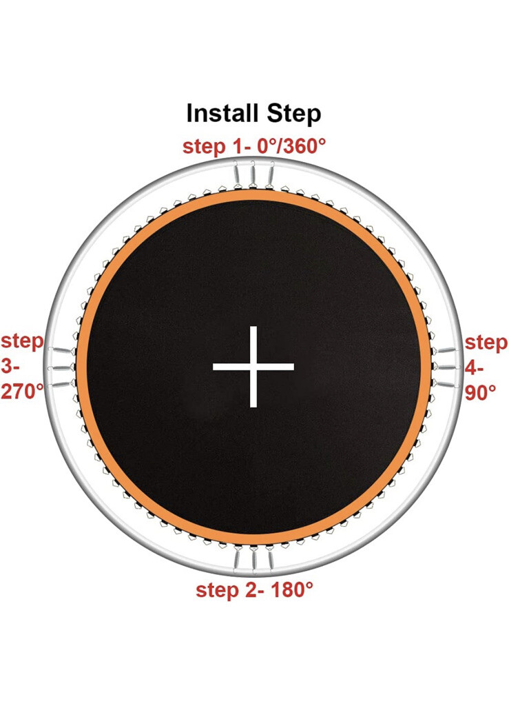 JumpTastic Trampoline Mat Replacement Fits 14 ft Frame with Spring Hook