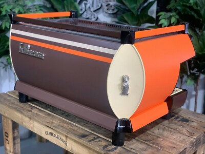 LA MARZOCCO GB5 3 GROUP ORANGE & BROWN ESPRESSO COFFEE MACHINE
