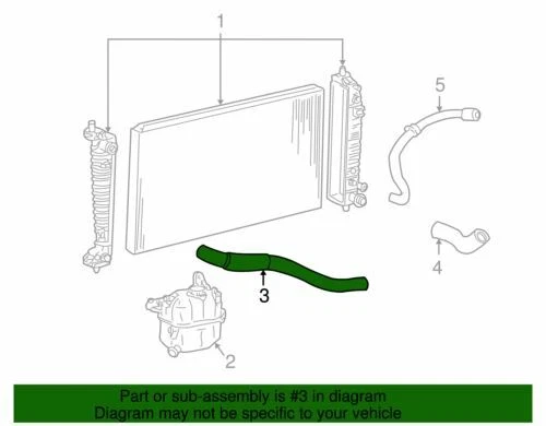 OEM новый Ford 2004-2007 Freestar Monterey верхний радиатор охлаждающей жидкости шланг 3F2Z8260AC - Изображение 2 из 2