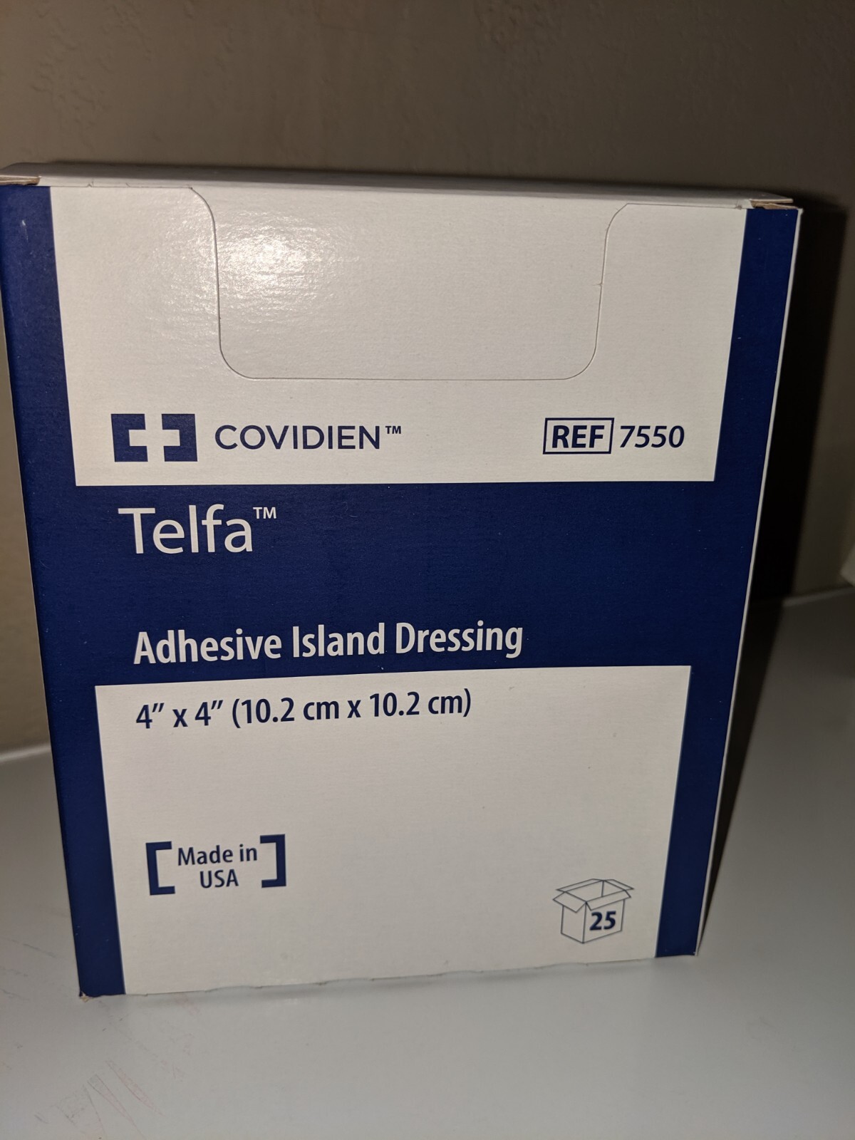 2 Covidien 7550 Telfa Adhesive Island Dressing Sterile 4X4 Boxes Of 25
