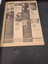 Columbia Records Rare Original Retail 1957 Promo Poster Ad Framed #9 Tony Bennet