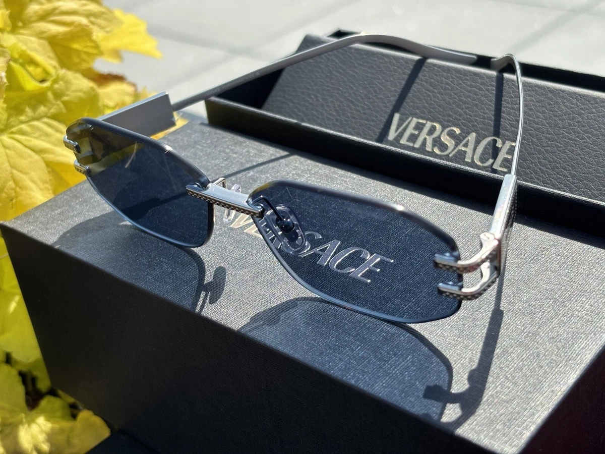 NEW VERSACE SUNGLASSES VE2295 1000/1 BLUE WOMEN EYEWEAR VE2295 10001 Versace VE4464 Sunglasses | LensCrafters main image 3