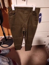 DG2 WOMENS SIZE LARGE TALL OLIVE OR KHAKI PANTS NEW 281413