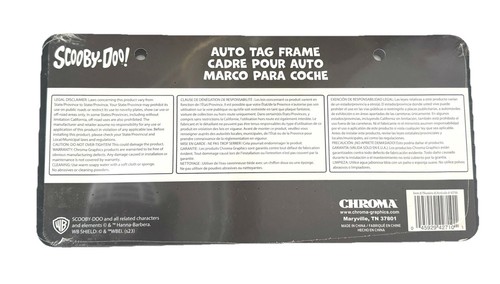 SCOOBY DOO WB Auto License Plate Frame By Chroma Universal Fit. New - Foto 3 di 3
