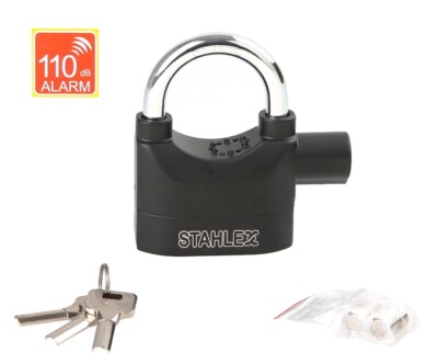 Vorhängeschloss ALARM 65MM Superlock Fahrrad Schloss Stahlex