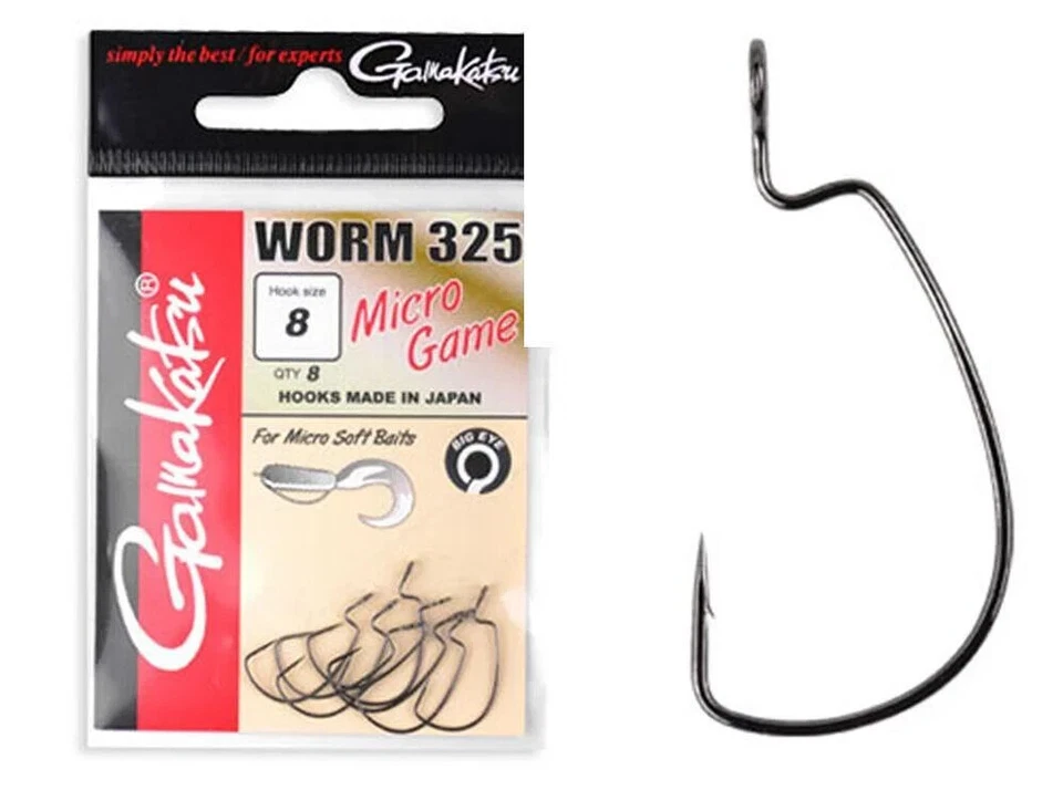 Gamakatsu Worm 325 Micro Game Offset Hooks for Smal Lures - Image 4 of 4