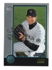 1998 Bowman Chrome 352 Mike Saipe RC Rookie Colorado Rockies Card