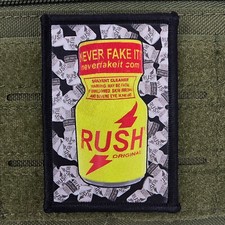 Rush Patch Poppers Moral Tactical Military Army USA Flag Hook & Loop 3x2