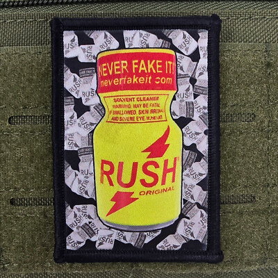 Rush Patch Poppers Moral Tactical Military Army USA Flag Hook & Loop ...