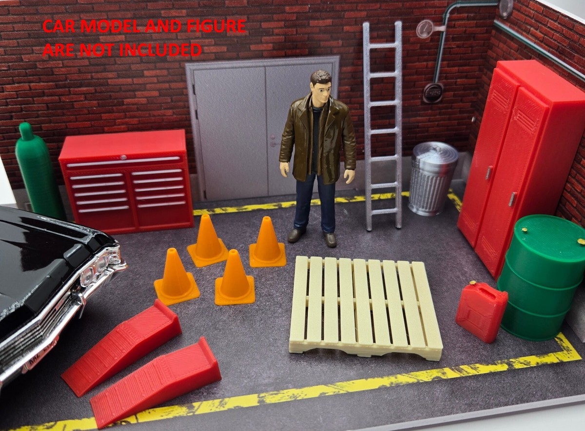 1/32 Scale Car Garage Diorama Accessories Decoration Miniature
