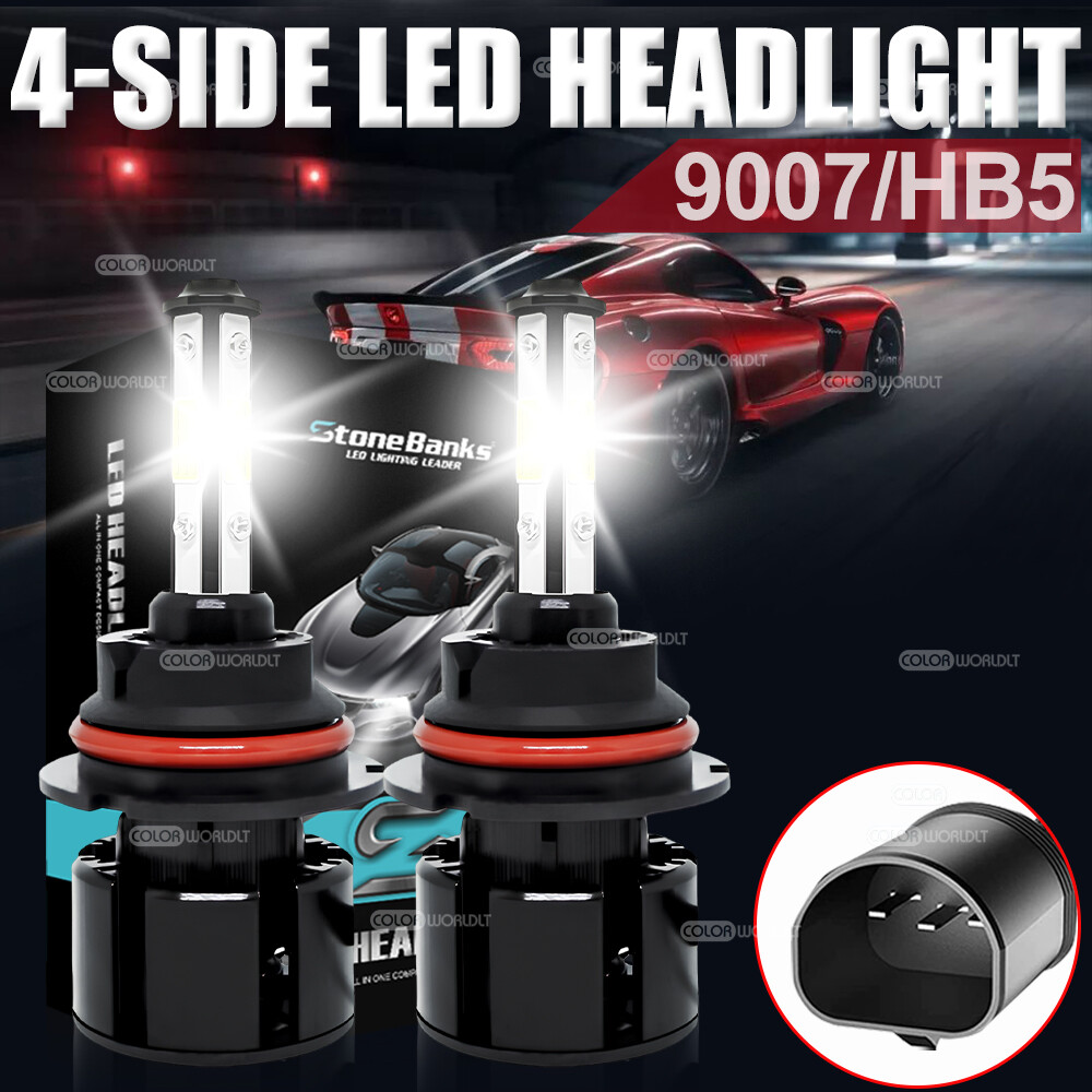 AUXITO 2X 9007 HB5 LED Headlight Bulbs High Low Beam 6500K White Super Bright A